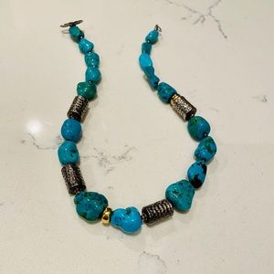Rare 16” Silpada Turquoise Necklace just fabulous